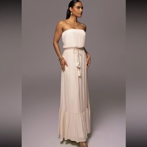 JLUXLABEL Beige Del Sol Linen Maxi
Dress